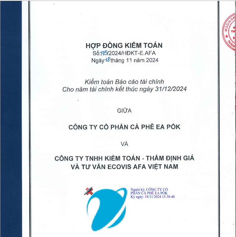 Hợp Đồng Kiểm Toán 2024